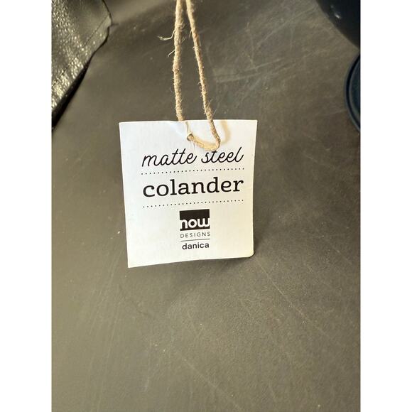 NOW Designs Navy Blue Steel Colander – 1 Quart - new with tags - Picture 3 of 7